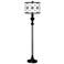 Quadrille Giclee Glow Black Bronze Floor Lamp
