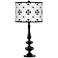 Quadrille Giclee Paley Black Table Lamp