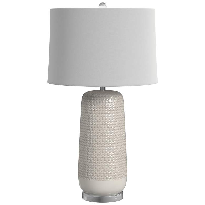 Image 1 Quandee 30 inch Contemporary Styled Beige Table Lamp