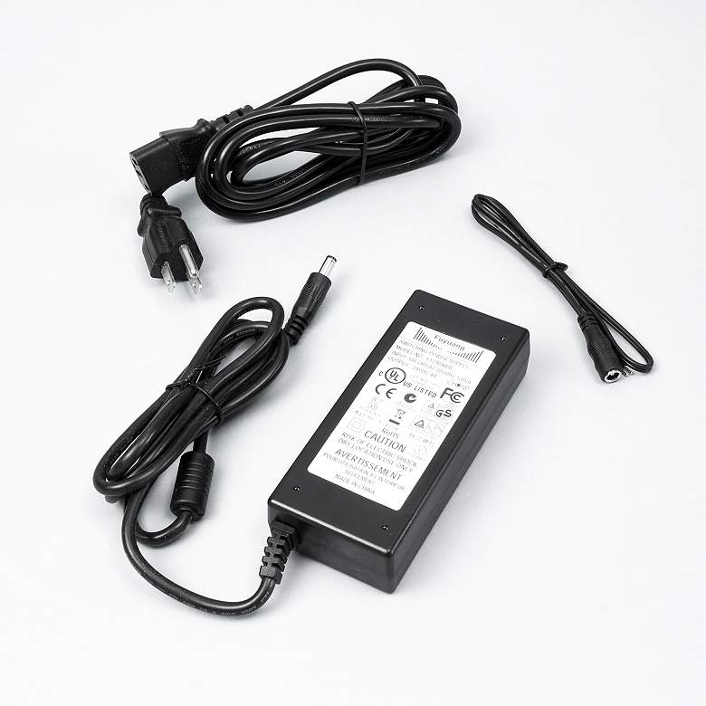 Image 1 Quantom 2.375 inch Wide Black 24VDC 90W LED Plug-In Power Supply
