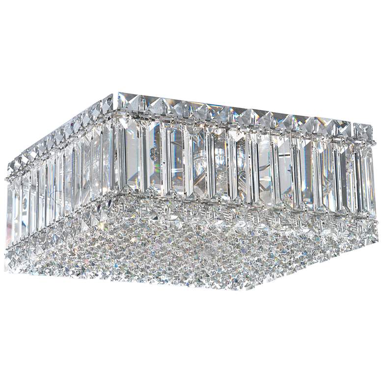 Image 2 Quantum 12"W Polished Stainless Steel Crystal Ceiling Light