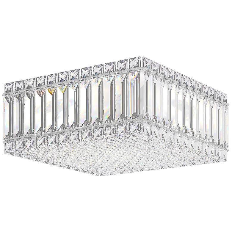 Image 4 Quantum 12"W Polished Stainless Steel Crystal Ceiling Light more views