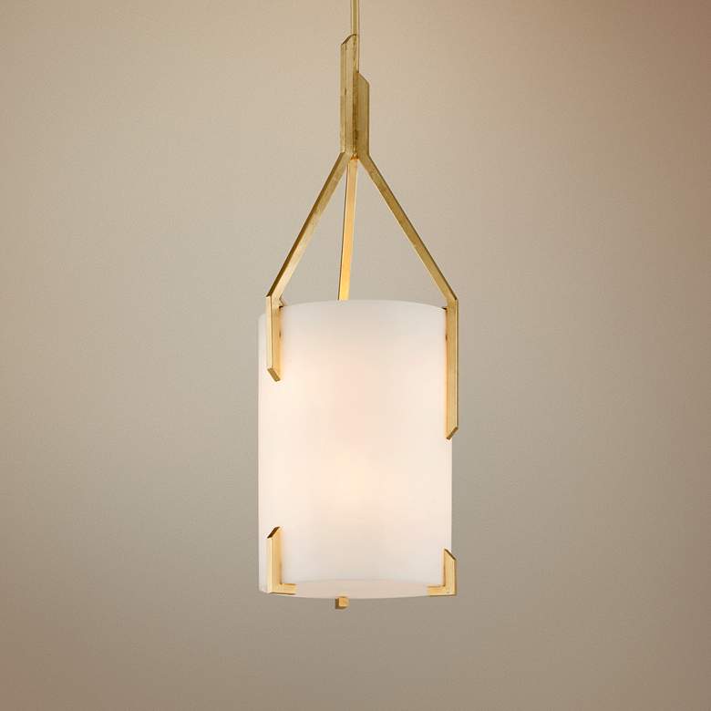 Image 1 Quantum 15 1/4" Wide Gold Leaf Pendant Light