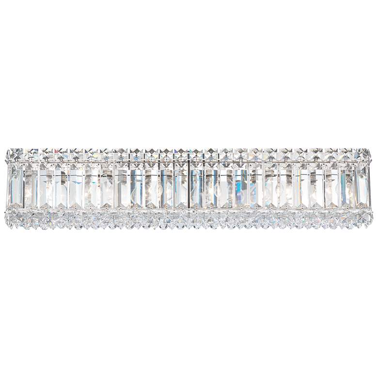 Image 1 Quantum 5"H x 24"W 6-Light Crystal Bath Bar in Pol Stainless Stee