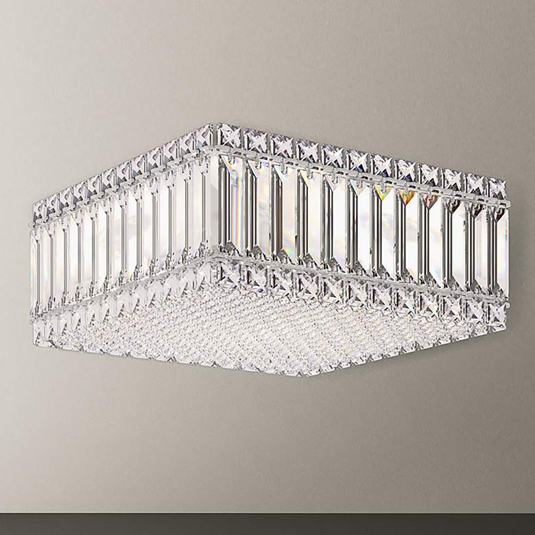 Image 1 Quantum 6"H x 12"W 4-Light Flush Mount in Polished Stainless Stee