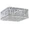 Quantum 6"H x 12"W 4-Light Flush Mount in Polished Stainless Stee