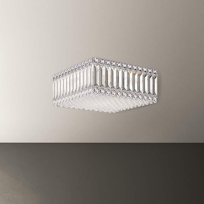 Image 1 Quantum 6"H x 12"W 4-Light Flush Mount in Polished Stainless Stee