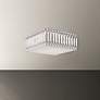 1_Quantum 6"H x 12"W 4-Light Flush Mount in Polished Stainless Stee