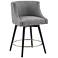 Quarry 26 1/2" High Grey Fabric Swivel Counter Stool