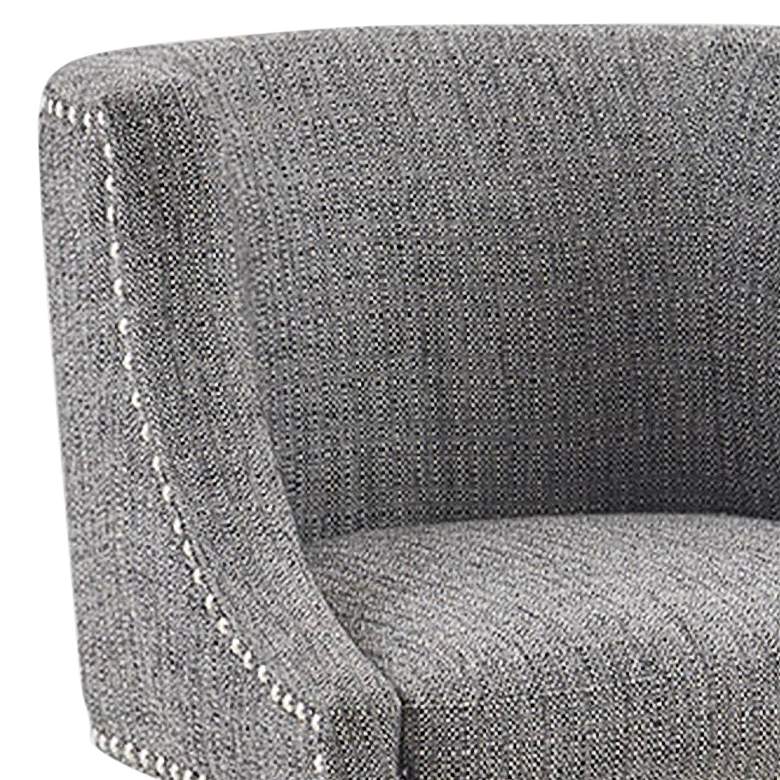 Image 3 Quarry 26 1/2" High Grey Fabric Swivel Counter Stool more views