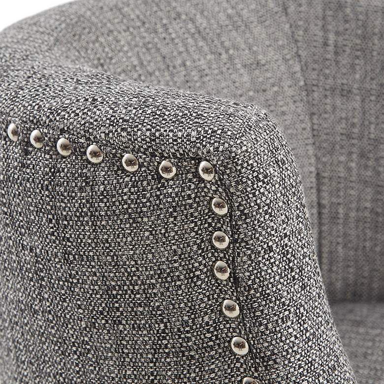 Image 4 Quarry 26 1/2" High Grey Fabric Swivel Counter Stool more views