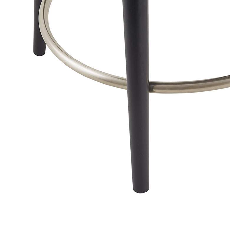 Image 5 Quarry 26 1/2" High Grey Fabric Swivel Counter Stool more views