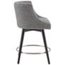 7_Quarry 26 1/2" High Grey Fabric Swivel Counter Stool more views