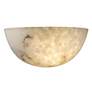 Quarter Sphere 13 1/2" Wide Faux Alabaster Wall Sconce in scene