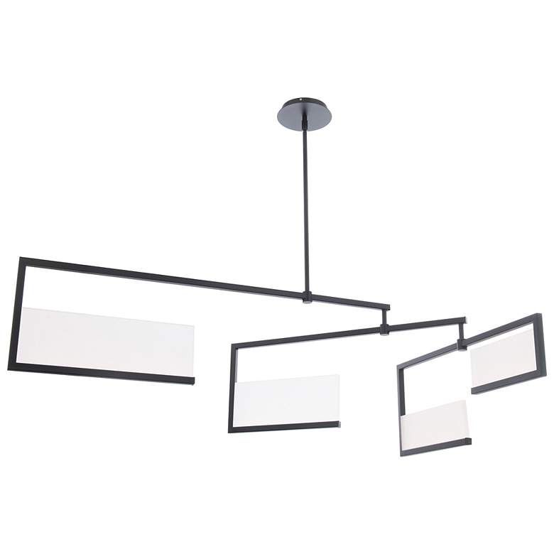 Image 2 Quartet 14.88"H x 56"W 4-Light Linear Pendant in Black