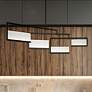 1_Quartet 14.88"H x 56"W 4-Light Linear Pendant in Black