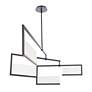 3_Quartet 14.88"H x 56"W 4-Light Linear Pendant in Black more views