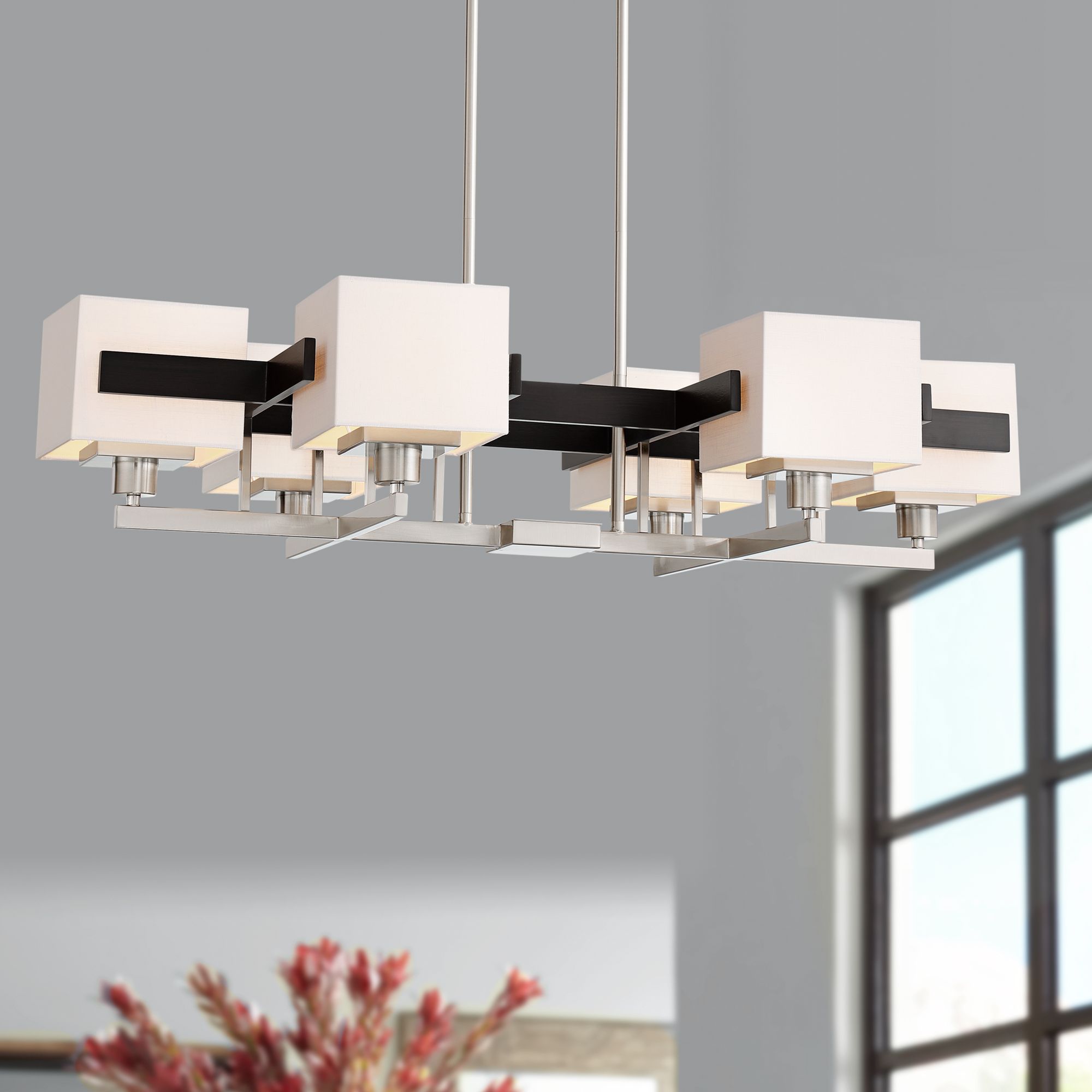 lamps plus rectangular chandelier