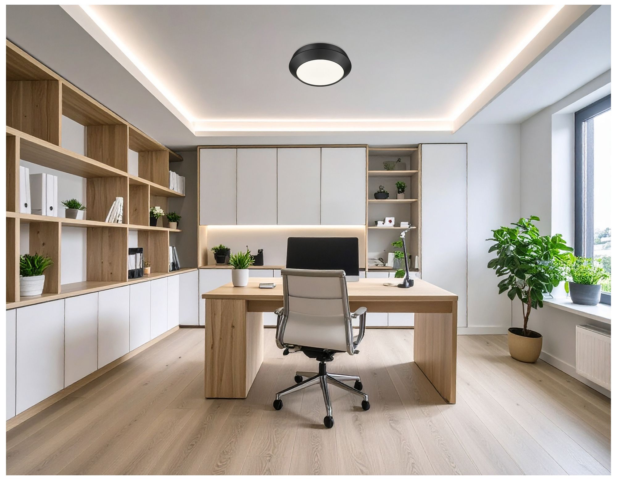 Image 2 Quasars by Z-Lite 12 inch Matte Black 1 Light Flush Mount more views