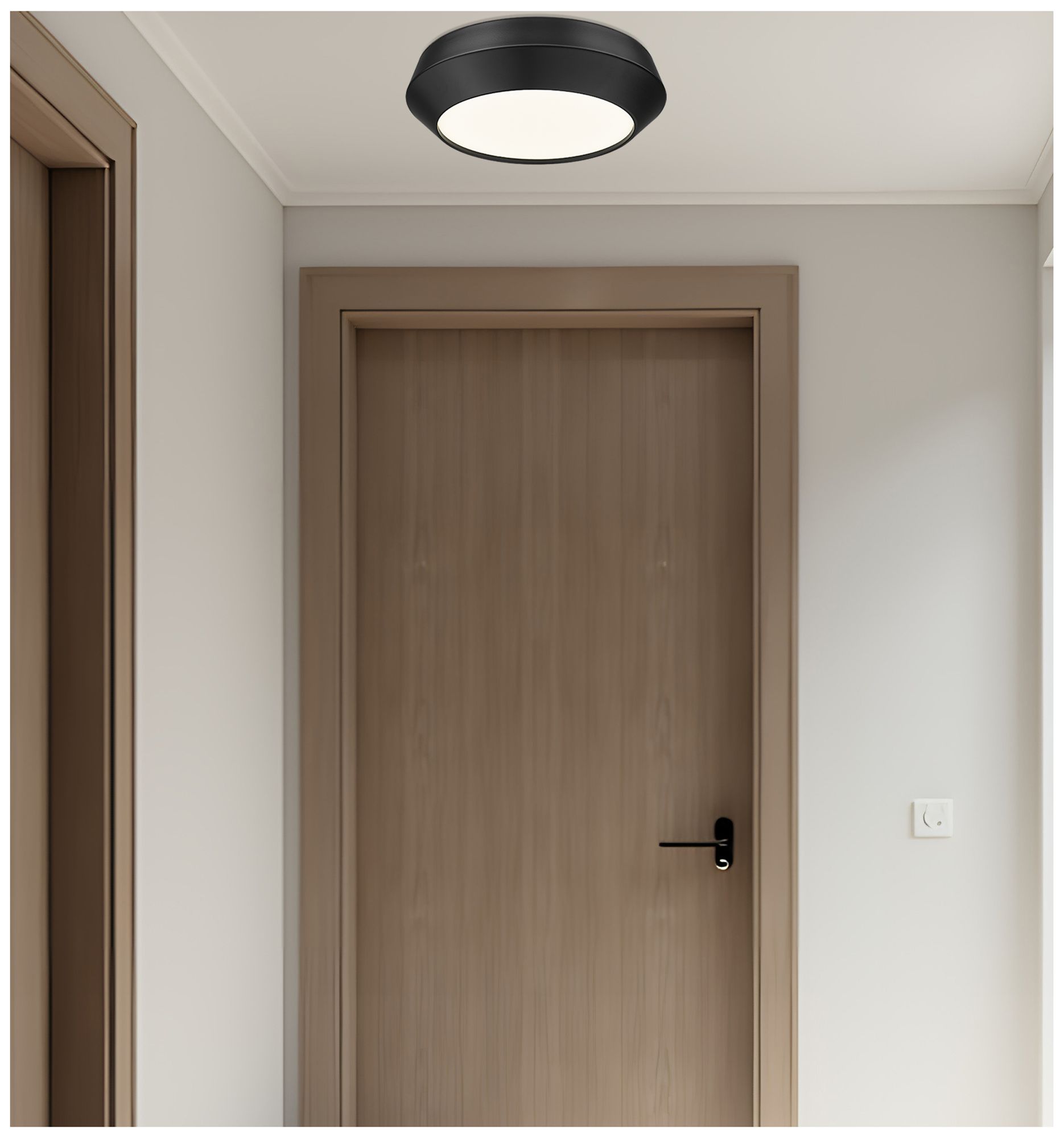 Image 3 Quasars by Z-Lite 12 inch Matte Black 1 Light Flush Mount more views