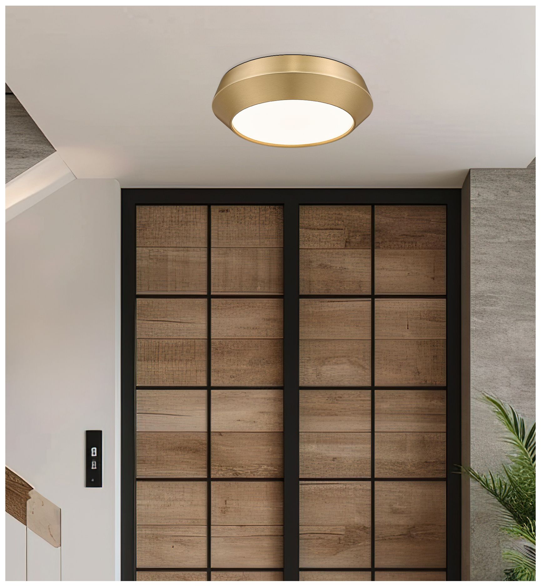Image 2 Quasars by Z-Lite 12 inch Modern Gold 1 Light Flush Mount more views