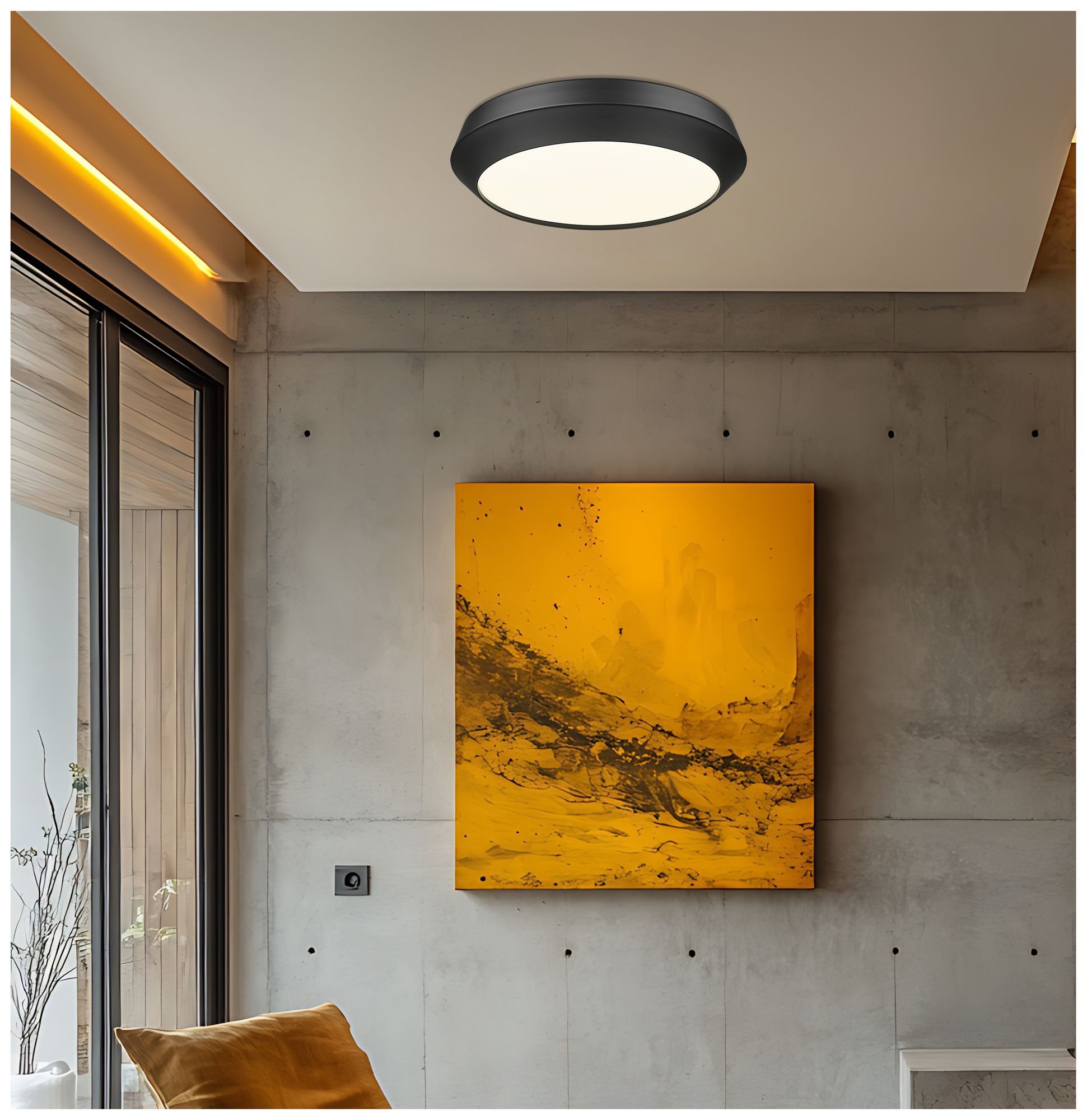 Image 2 Quasars by Z-Lite 16 inch Matte Black 1 Light Flush Mount more views