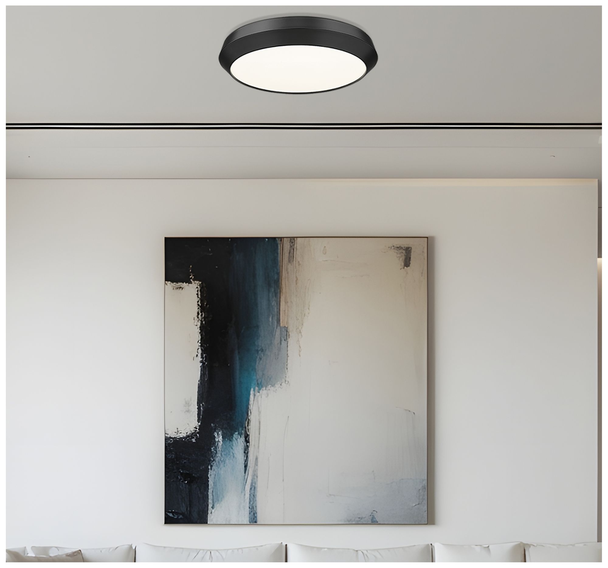 Image 3 Quasars by Z-Lite 20 inch Matte Black 1 Light Flush Mount more views