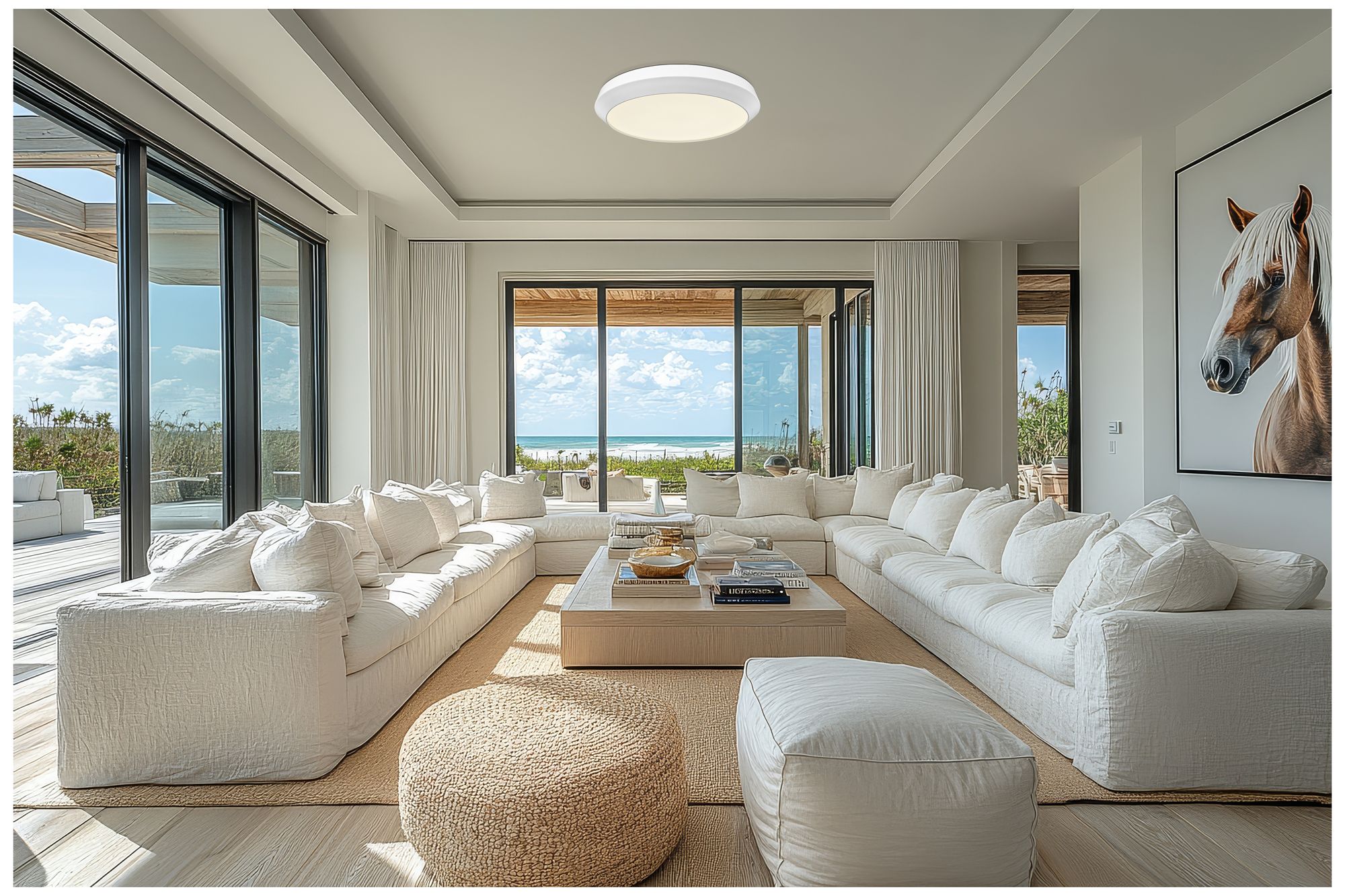 Image 3 Quasars by Z-Lite 20 inch Matte White 1 Light Flush Mount more views