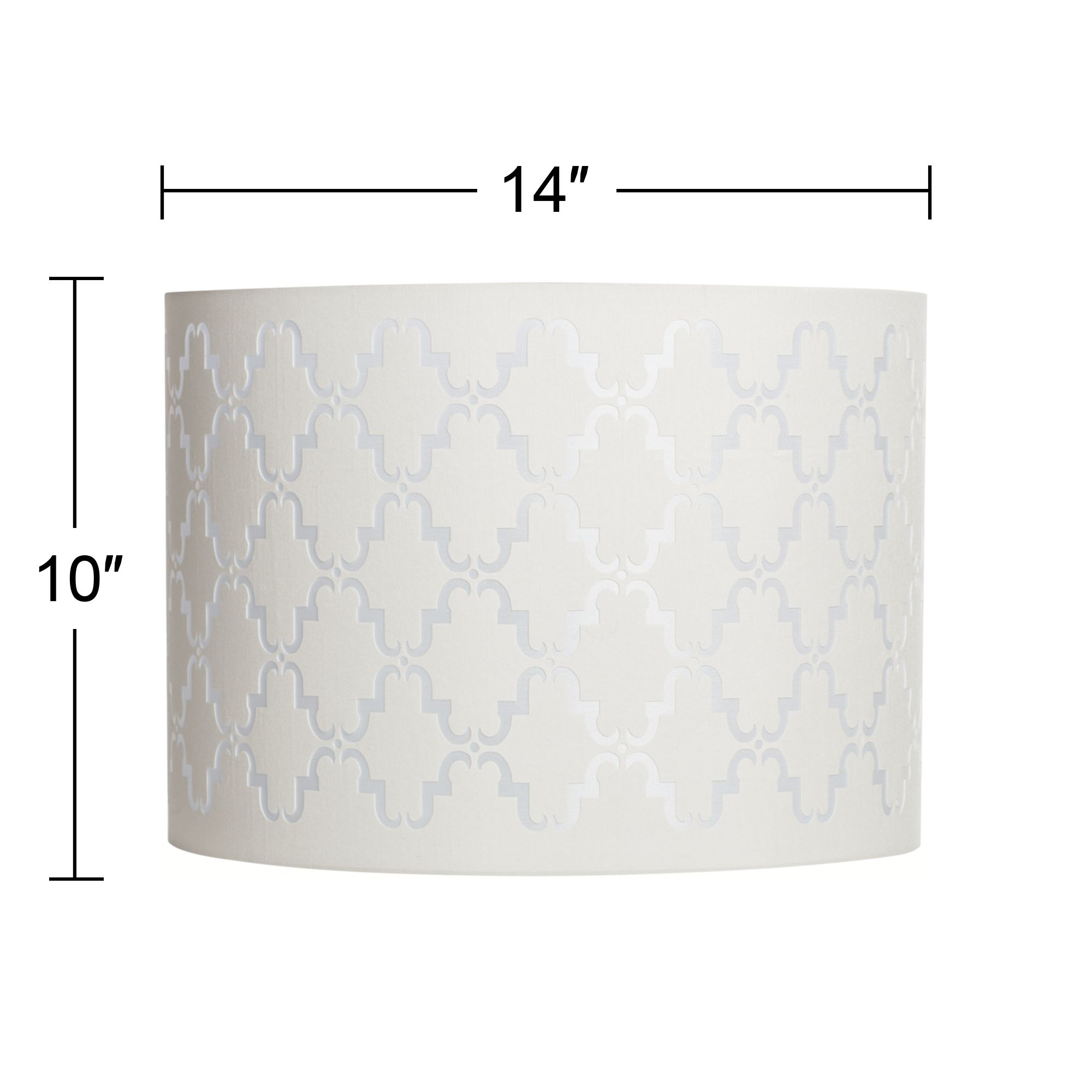 white laser cut lamp shade