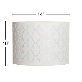 Image5 of Quatrefoil Laser Cut Pattern Lamp Shade 14x14x10 (Spider) more views