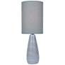 Quatro 17"H Gray Modern Accent Table Lamp with Gray Shade
