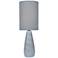 Quatro 17"H Gray Modern Accent Table Lamp with Gray Shade