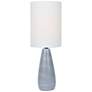 Quatro 17"H Gray Modern Accent Table Lamp with White Shade
