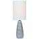 Quatro 17"H Gray Modern Accent Table Lamp with White Shade