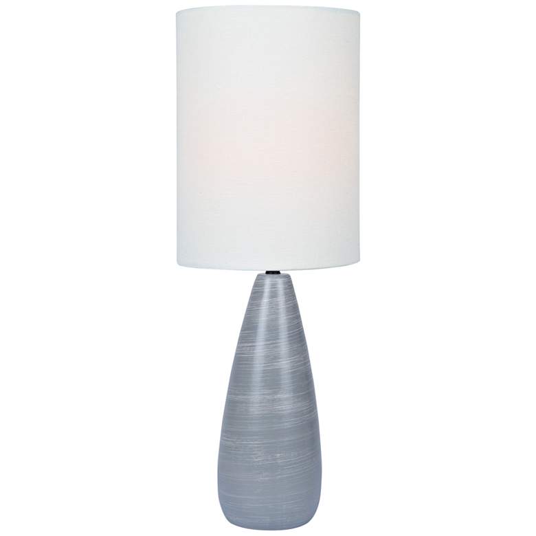 Image 1 Quatro 26 1/2"H Gray Modern Table Lamp with White Shade