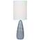 Quatro 26 1/2"H Gray Modern Table Lamp with White Shade