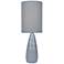 Quatro 26 1/4"H Gray Modern Table Lamp with Gray Shade