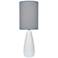 Quatro 26 1/4"H White Modern Table Lamp with Gray Shade