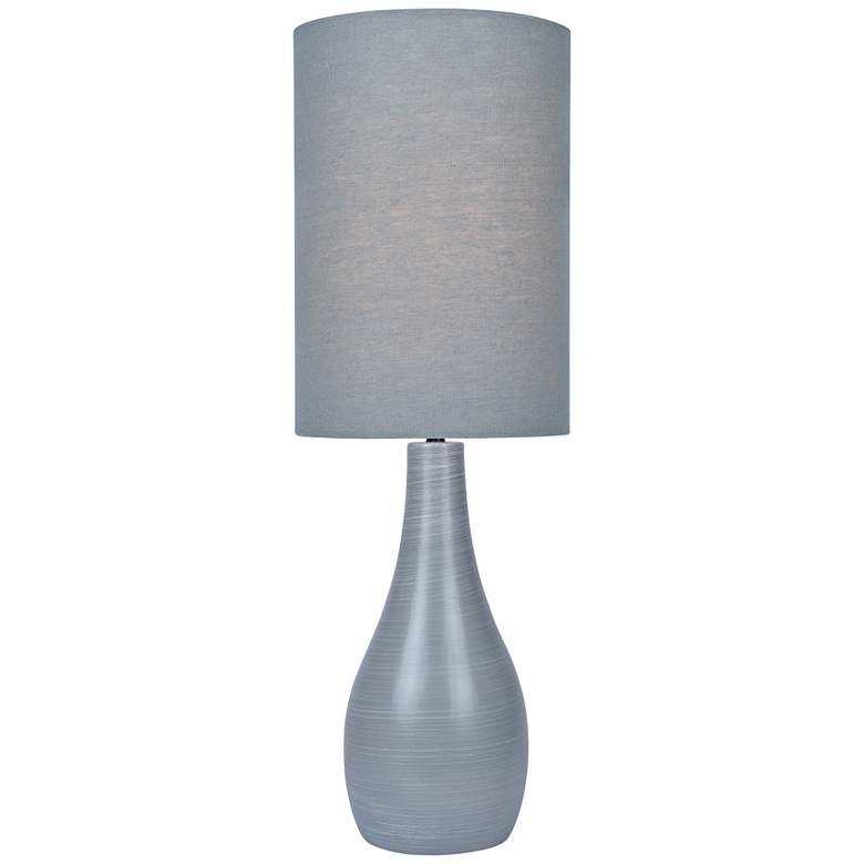 Image 1 Quatro 31" High Gray Modern Table Lamp with Gray Shade