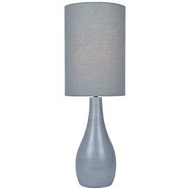 Image1 of Quatro 31" High Gray Modern Table Lamp with Gray Shade
