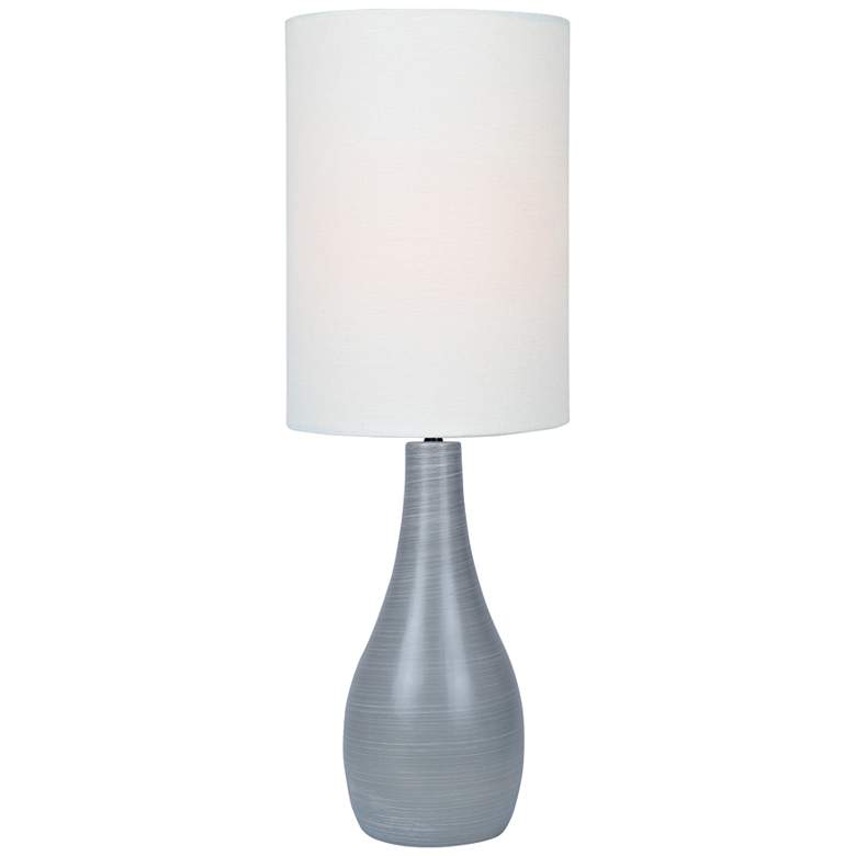 Image 1 Quatro 31" High Gray Modern Table Lamp with White Shade