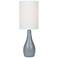 Quatro 31" High Gray Modern Table Lamp with White Shade
