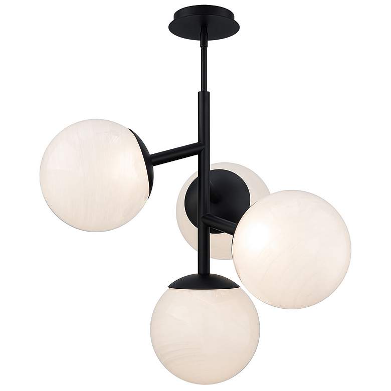 Image 1 Quatrro 24"H x 26.5"W 1-Light Pendant in Black
