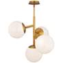 2_Quatrro 24"H x 26.5"W 4-Light Pendant in Aged Brass more views
