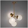 4_Quatrro 24"H x 26.5"W 4-Light Pendant in Aged Brass more views
