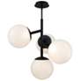 1_Quatrro 24"H x 26.5"W 4-Light Pendant in Black