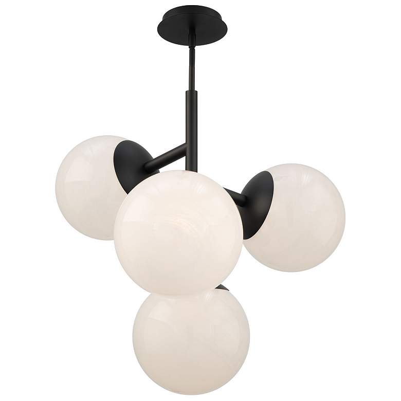 Image 2 Quatrro 24"H x 26.5"W 4-Light Pendant in Black more views