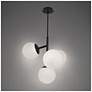 3_Quatrro 24"H x 26.5"W 4-Light Pendant in Black more views