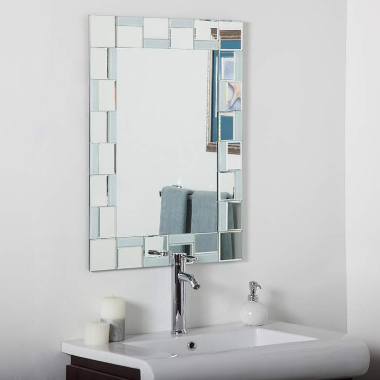 Image 1 Quebec 23 1/2" x 31 1/2" Rectangular Frameless Wall Mirror