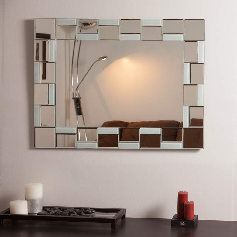 Image 6 Quebec 23 1/2 inch x 31 1/2 inch Rectangular Frameless Wall Mirror more views